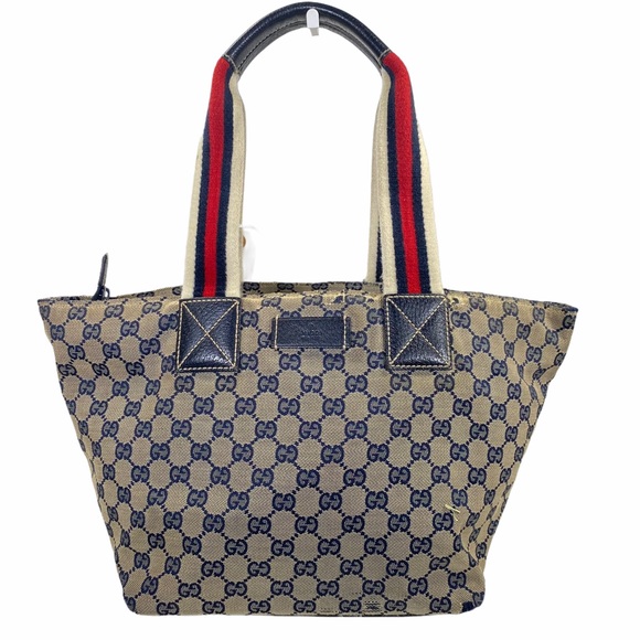 Gucci Handbags - Gucci Tote bag GG Sherry Navy Blue